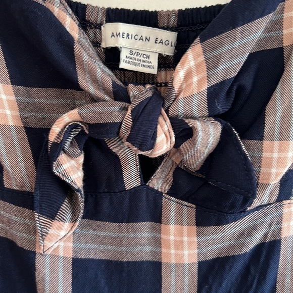 American Eagle Fall Plaid V-neck Sundress Small - Picture 2 of 8